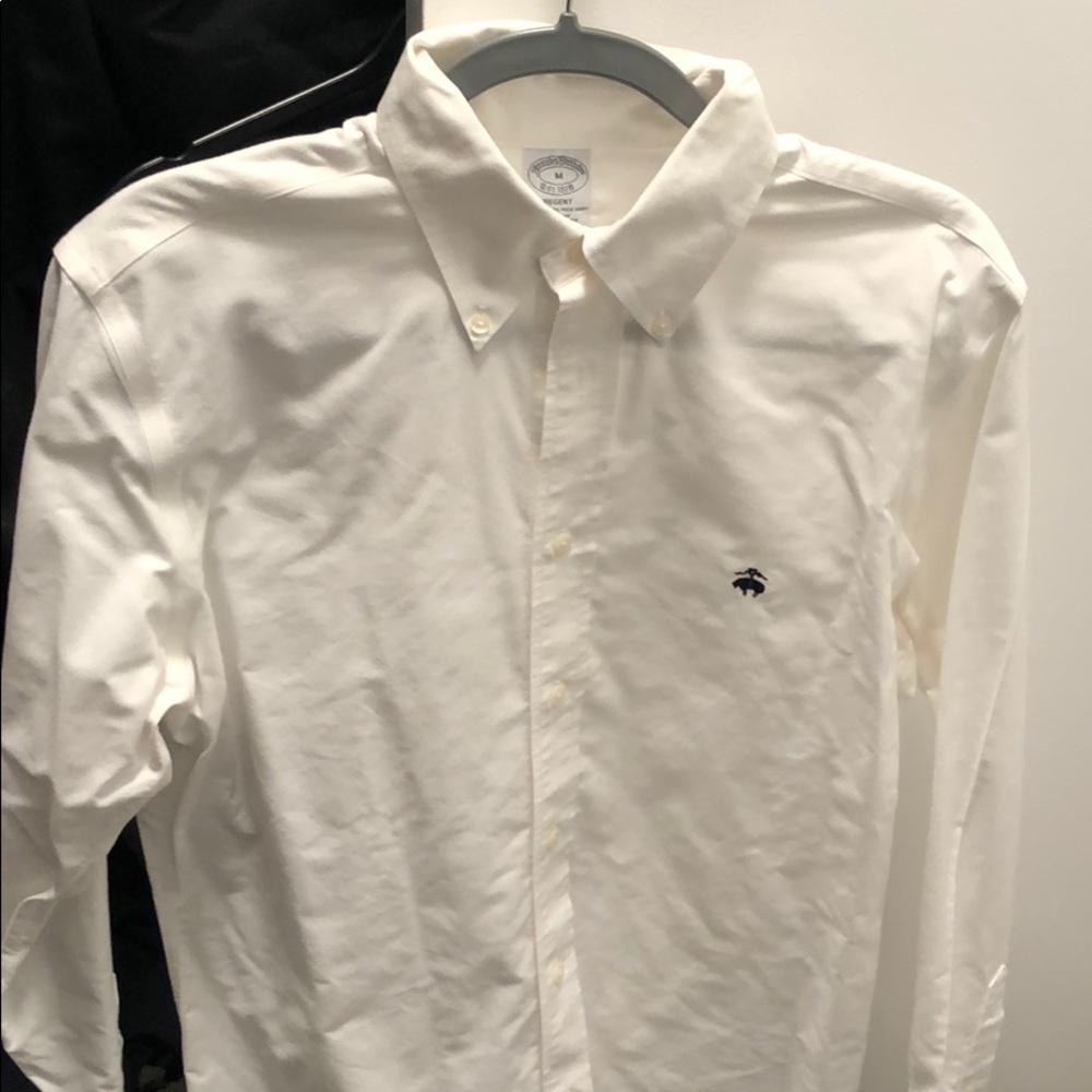 White long sleeve brooks brothers button down